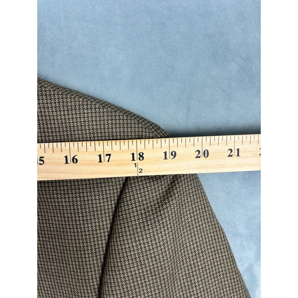 Lauren Ralph Lauren Mens 42R Blazer Brown Micro Houndstooth Sport Coat 2-Button